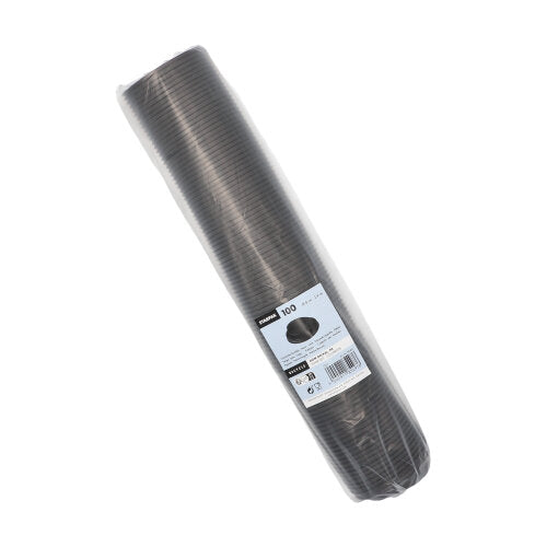 Pakkaus, jossa on 100 pyöreää Starpak "To Go"-kantta PS:stä kupolilla, täydellinen kuumille juomille matkalla, pakattu läpinäkyvään muoviin, jossa on valkoinen etiketti tuotetiedoilla.