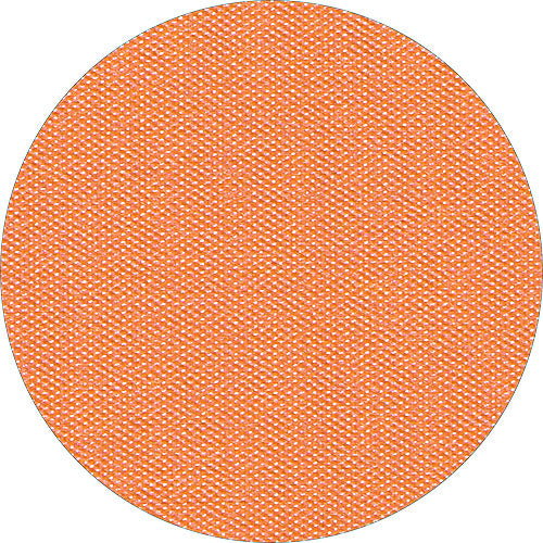 Eine Nahaufnahme des Starpak Tischläufers, stoffähnliches Vlies „soft selection plus“ (24 m x 40 cm), zeigt den orangefarbenen Stoff in einem runden Rahmen. Die dichte, gleichmäßige Webart und die sichtbaren Fäden machen ihn ideal für besondere Anlässe.
