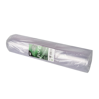 Pakkaus PAPSTAR 100 kupolin kantta, PLA "puhdas" pyöreät kannet (Ø 9,5 cm, korkeus 4,5 cm, kirkas) PAPSTAR GmbH:lta on kääritty läpinäkyvään kalvoon ja varustettu vihreä-valkoisella elintarvikepakkauksen etiketillä; kannet ovat pinottuina.