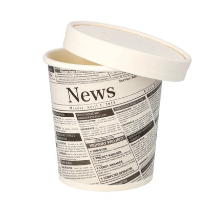 Starpak 50 välipalakuppi "To Go" (470 ml, Ø 9,9 cm) sanomalehtipainatuksella "News" ja pikkuilmoituksilla tarjoaa tyylikkään kartonkimukityylin välipaloillesi. Sisältää 50 pyöreää kuppia – täydellinen trendikkääseen ruokien esittelyyn.