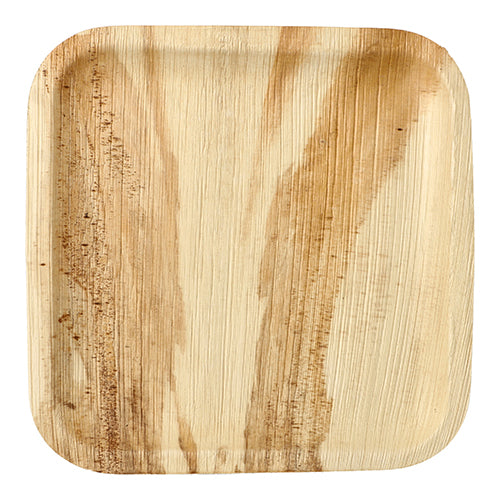 Der PAPSTAR 6 lautasen palmunlehti "pure" nelikulmainen PAPSTAR GmbH vakuuttaa luonnollisella palmunlehdellä, pyöristetyillä kulmilla, ruskeilla raidoilla ja puunsyillä – ympäristöystävällinen valinta jokaiseen tapahtumaan.