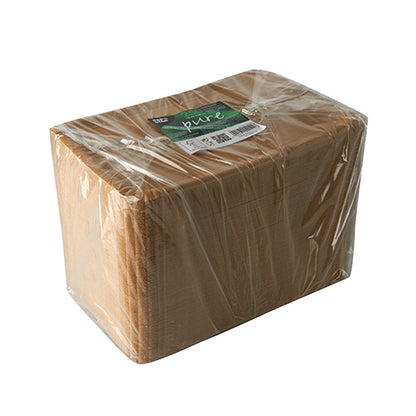 Suorakulmainen pino PAPSTAR 250 lautasta, pahvi "pure" suorakulmainen valkoinen PAPSTAR GmbH:ltä, valkoiset pahvilautaset kirkkaassa muovipakkauksessa vihreä-valkoisella etiketillä, valmistettu ympäristöystävällisestä tuorekuitukartongista.