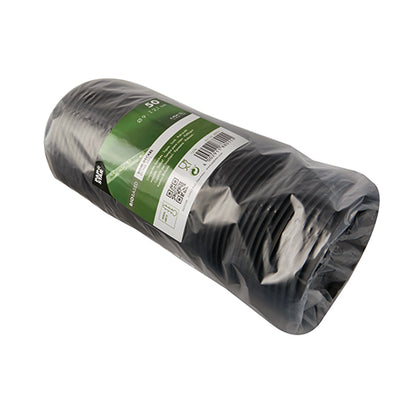 Pino PAPSTAR 50 Dom-kansia, pyöreitä valkoisia C-PLA-kansia (2,1 cm korkea) PAPSTAR GmbH:ltä, turvallisesti pakattu kirkkaaseen pakkaukseen vihreä-valkoisella etiketillä – ympäristöystävällinen ratkaisu kasvien hoitoon.