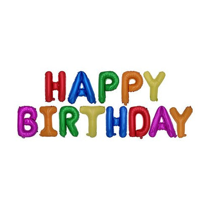 Folioilmapallosetti "Happy Birthday" PAPSTAR GmbH:ltä koostuu värikkäistä folioilmapalloista, joissa on "HAPPY BIRTHDAY" -teksti kirkkaissa väreissä – ihanteellinen jokaiseen syntymäpäiväjuhlaan. Jokainen kirjain loistaa eri värissä valkoisella pohjalla.