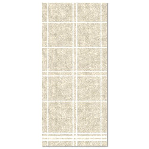 Nämä PAPSTAR 50 lautasliinaa "ROYAL Collection" 1/6-taitto 48x33 cm PAPSTAR GmbH:ltä erottuvat beige-valkoisella ruutukuvioinnillaan ja tarjoavat kudotun ilmeen, joka on saanut inspiraationsa ROYAL Collectionista – ihanteellinen lisäys tyylikkäästi katettuun pöytään.