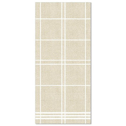 Nämä PAPSTAR 50 lautasliinaa "ROYAL Collection" 1/6-taitto 48x33 cm PAPSTAR GmbH:ltä erottuvat beige-valkoisella ruutukuvioinnillaan ja tarjoavat kudotun ilmeen, joka on saanut inspiraationsa ROYAL Collectionista – ihanteellinen lisäys tyylikkäästi katettuun pöytään.
