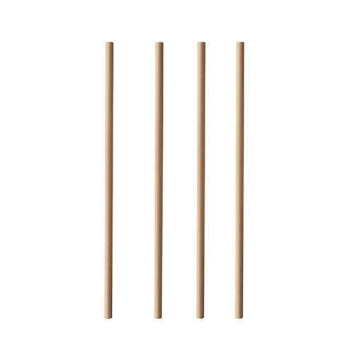 Neljä PAPSTAR 100 paperipilliä ”puhdas” (Ø 6 mm, 20 cm, PAPSTAR GmbH) seisoo pystysuorassa rivissä valkoisella taustalla.