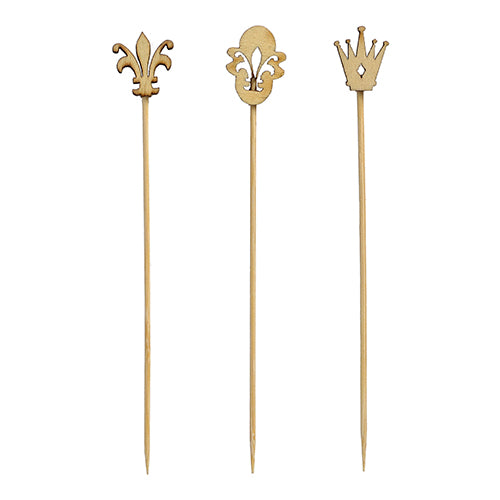 PAPSTAR 100 Fingerfood-poimijaa „pure“ PAPSTAR GmbH:lta ovat kirkkaita, korkealaatuisesta muovista valmistettuja, teräväkärkisiä ja ihanteellisia juhliin tai tapahtumiin - koristeellisesti Fleur-de-Lis-, kilpi- ja kruunukuvioilla koristeltuja.