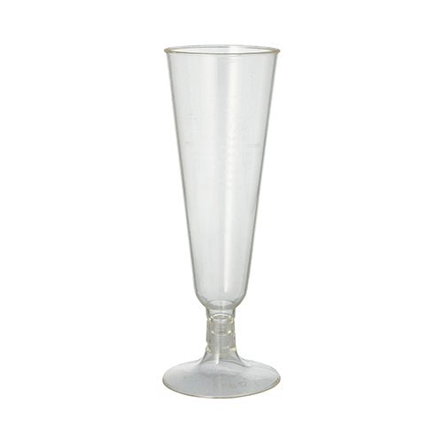 Ein PAPSTAR GmbH kuohuviinilasit "pure" huilu, 16,5 cm lasinkirkas elegantilla jalalla, kuvattuna valkoisella taustalla. Pakattu 24 kappaleen taitettuun laatikkoon.
