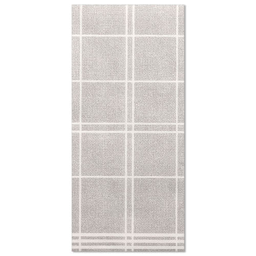 Nämä 50 PAPSTAR lautasliinaa "ROYAL Collection" 1/6-taitto 48x33 cm "Kitchen Craft" omaavat tyylikkään suorakulmaisen harmaan designin valkoisella ruutukuvioinnilla ja reunustetuilla reunoilla – täydellinen tapa parantaa pöytäkoristeluasi.