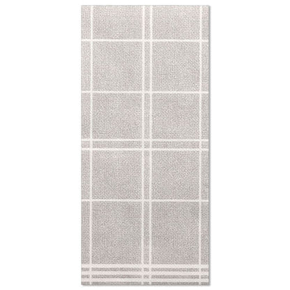 Nämä 50 PAPSTAR lautasliinaa "ROYAL Collection" 1/6-taitto 48x33 cm "Kitchen Craft" omaavat tyylikkään suorakulmaisen harmaan designin valkoisella ruutukuvioinnilla ja reunustetuilla reunoilla – täydellinen tapa parantaa pöytäkoristeluasi.