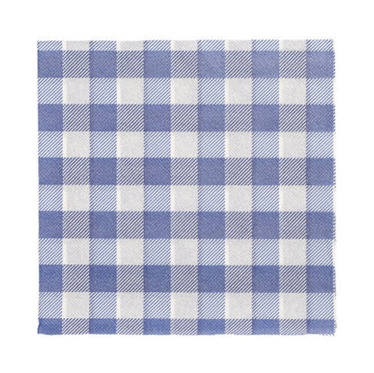 PAPSTAR GmbH:n 100 lautasliinaa, 1-kerroksinen 1/4-taitto, 33 x 33 cm, sinivalkoisella gingham-kuviolla vaihtuvilla neliöillä. FSC-sertifioitu ympäristöystävälliseksi valinnaksi - täydellinen tyylikkäisiin ja ympäristötietoisiin tiloihin.