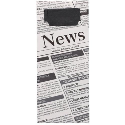 Maanantai, 21. helmikuuta 2022 päivätyn sanomalehden, jossa on työpaikkailmoituksia ja pikkuilmoituksia, lisäksi mukana on 520 aterintaskua (20 x 8,5 cm) PAPSTAR GmbH:lta sopivilla 2-kerroksisilla lautasliinoilla, koko 33 x 33 cm.