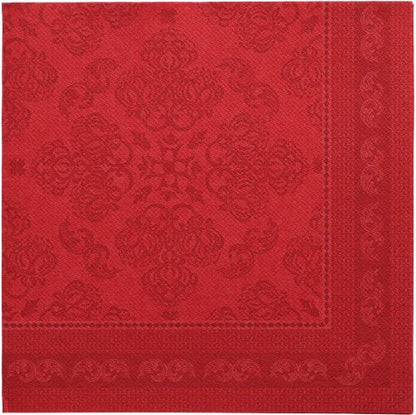 Se PAPSTAR 50 kappaletta ”ROYAL Collection” -servettejä, 1/4-taitto, 40 x 40 cm, bordeaux-värisiä, erottuvat neliönmuotoisesta muodostaan, jossa on kohokuvioituja kukka- ja geometrisia kuvioita, tummemmasta punaisesta reunasta sekä hienostuneesta, symmetrisestä muotoilusta – huippulaatua PAPSTAR GmbH.