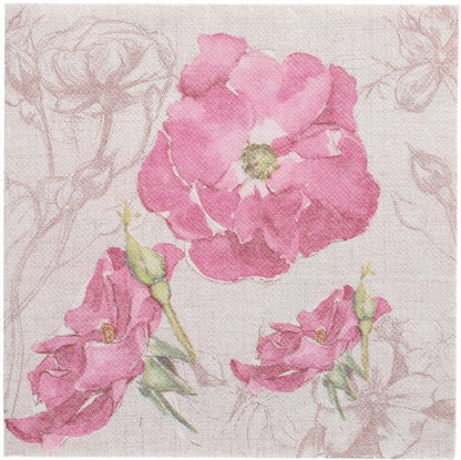 PAPSTAR 50 lautasliinaa "ROYAL Collection" 1/4-taitos 40 x 40 cm violetti PAPSTAR GmbH:ltä näyttävät tyylikkään kukkakuvion violetilla - ihanteellinen tyylikkäästi katettuun pöytään.