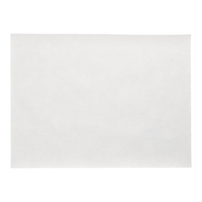 Ein 100er Tischsets, stoffähnlich, Vlies „soft selection plus“ (30 x 40 cm) der PAPSTAR GmbH ist unbenutzt und unbeschriftet vor einem weißen Hintergrund abgebildet, wodurch seine weiche, stoffähnliche Textur und das schlichte, weiße, rechteckige Design hervorgehoben werden.