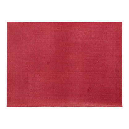 Suorakulmainen, punainen PAPSTAR 100 kuitukangas "soft selection plus" pöytäsetti (30x40 cm), kankaan kaltainen hienovaraisella rakenteella, PAPSTAR GmbH:ltä, kuvattu valkoisella taustalla.