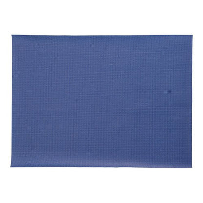 Suorakulmainen sininen pöytäsetti PAPSTAR GmbH:ltä "soft selection plus" -sarjasta, kankaan kaltainen kuitukangas (30 x 40 cm), hienovaraisella kudosrakenteella, kuvattu valkoisella taustalla.
