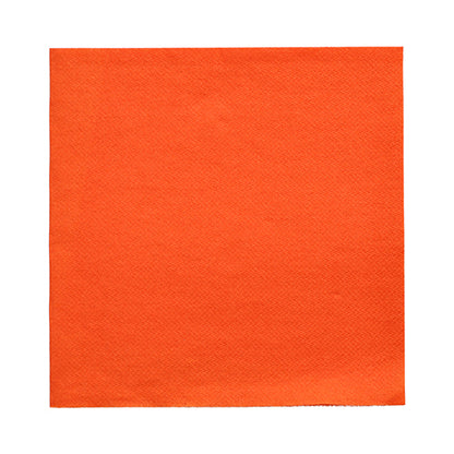 Auf weißem Untergrund ist eine schlichte orange PAPSTAR 20 Servietten „DAILY Collection“ Serviette (1/4-Falz, 32x32 cm) der PAPSTAR GmbH abgebildet, deren Oberfläche glatt und ohne Markierungen ist.