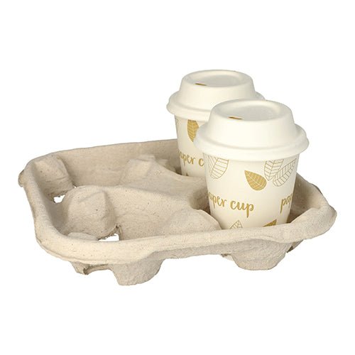 Ympäristöystävällinen PAPSTAR kantokaukalo "To Go" pahvista (4,7x22,4 cm) tarjoaa tilaa neljälle kupille, pitää kaksi paperikuppia valkoisilla muovikansilla turvallisesti - kaksi paikkaa jää vapaaksi. Pakkausyksikkö: 110 kappaletta.