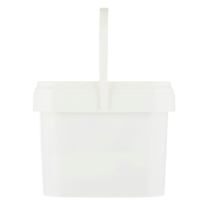 Die 3M™ Arbeitsschutz-Starter-Box für Profis 1000MCWE von 3M Deutschland GmbH ist ein weißer, rechteckiger Kunststoffbehälter mit Deckel und aufrechtem Griff, ideal zur Aufbewahrung von Atem-, Augen- und Gehörschutz. Enthält 1 Set/Packung.