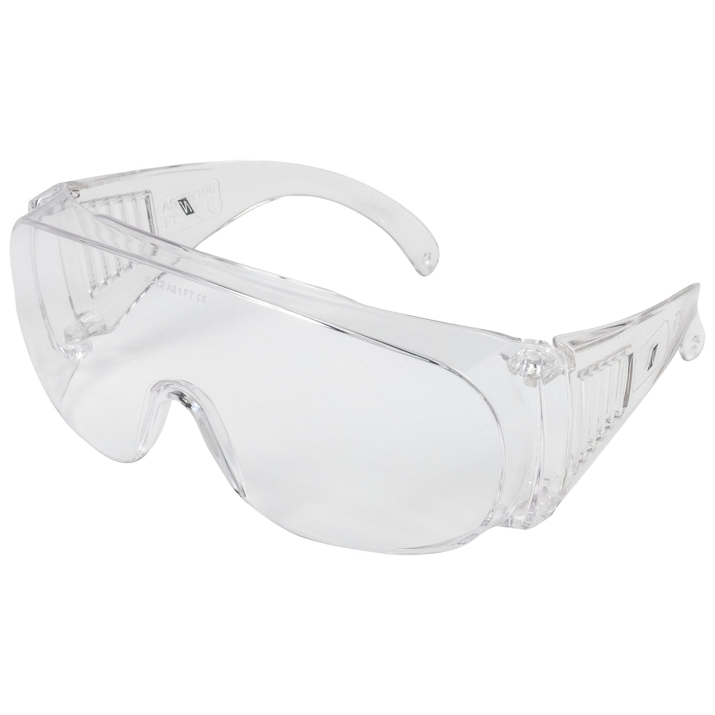 NITRAS VISION PROTECT BASIC, temppelilasit, läpinäkyvät, EN 166 muovi | Pakkaus (12 kpl)