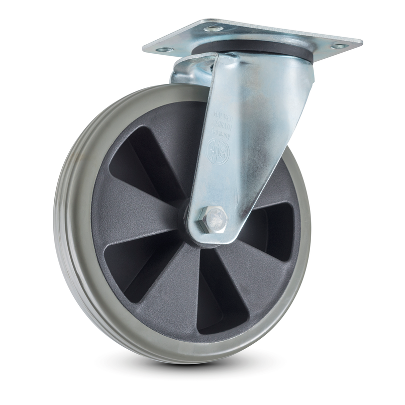 Numatic PU-kääntöpyörät, 200 mm, harmaa | Pakkaus (1 kpl)