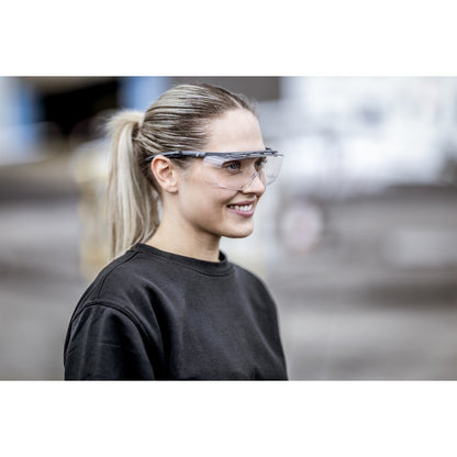NITRAS VISION PROTECT PREMIUM, temppelilasit, läpinäkyvä / harmaa, ISO 16321-1 muovi | Pakkaus (10 kpl)