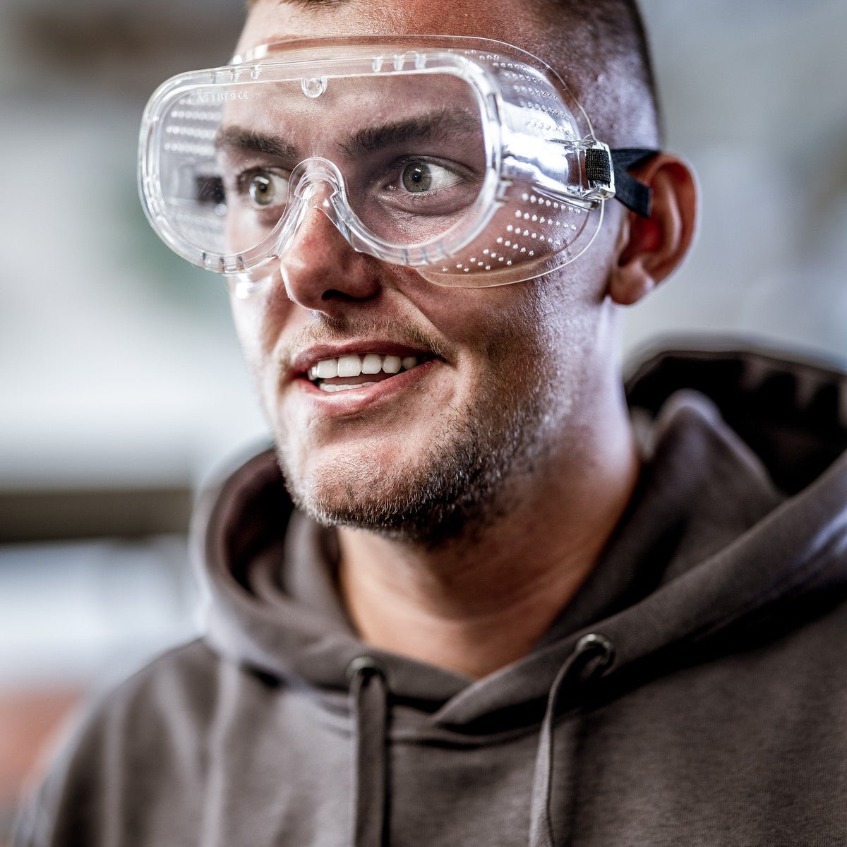 NITRAS VISION PROTECT BASIC, täysnäköiset suojalasit, läpinäkyvä, EN 166 PVC | Pakkaus (1 kpl)