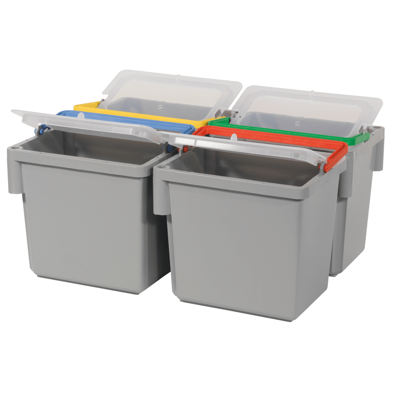 Numaattinen kääntyvä 4 litran ämpäri, harmaa värikoodatulla kahvalla