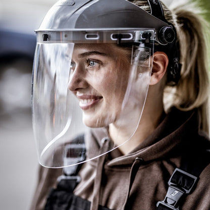 NITRAS PROTECT visiiri, läpinäkyvä / musta, EN 166 muovia | Pakkaus (1 kpl)
