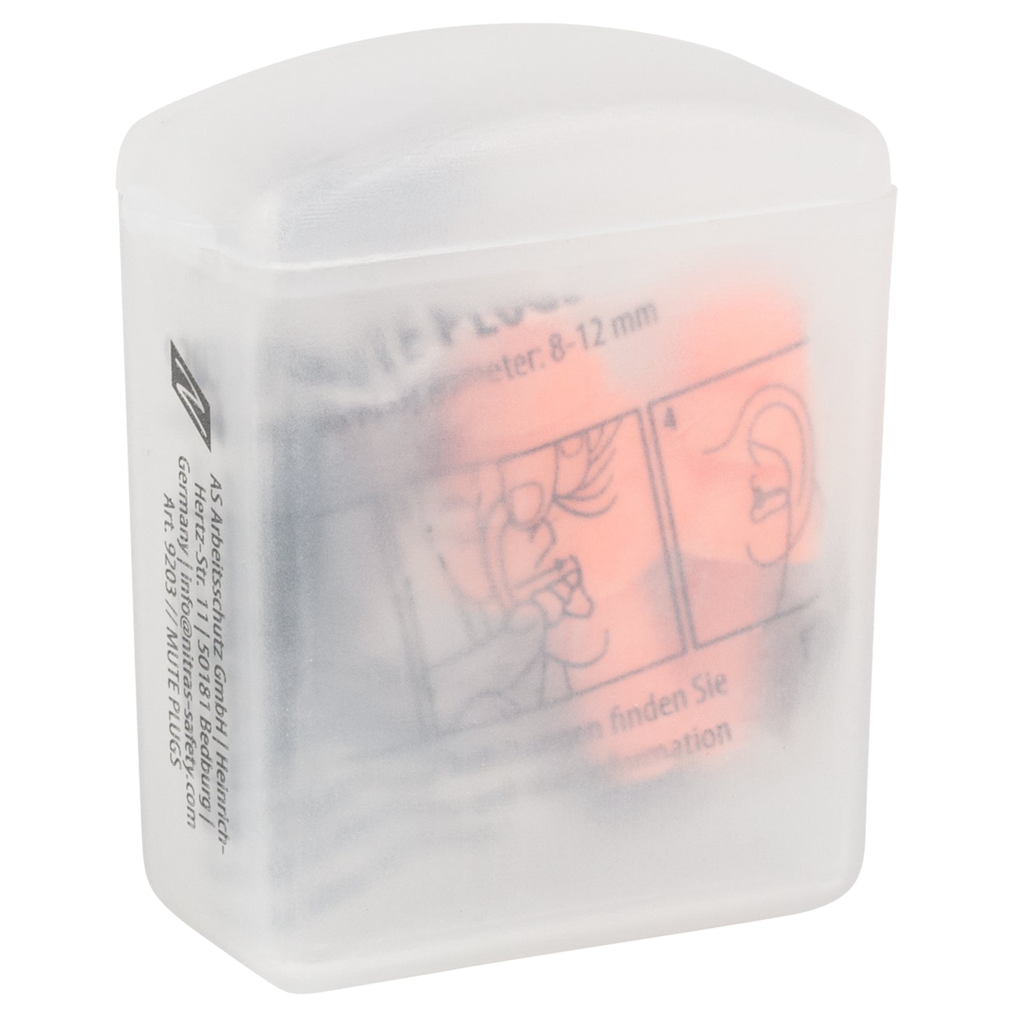 NITRAS MUTE PLUGS, kuulonsuojatulpat, oranssi / musta, EN 352-2 muovi | Pakkaus (48 kpl)