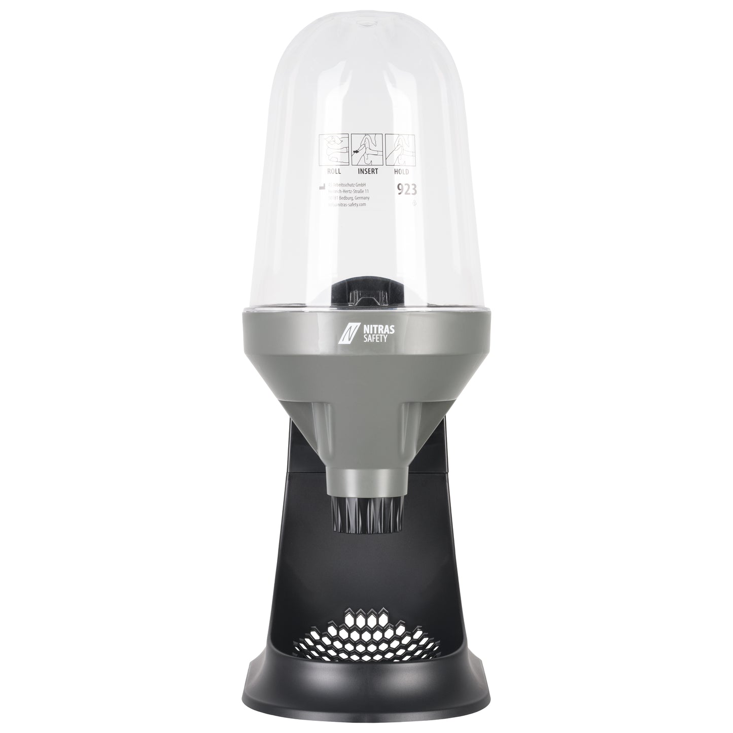 NITRAS kuulonsuojainten annostelija, harmaa / musta, EN 352 | Pakkaus (1 kpl)