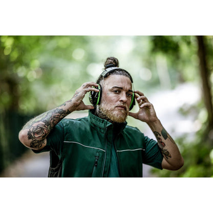 NITRAS MUTE DEFENDER PRO, kuulosuojaimet, musta/vihreä, EN 352-1 muovi | Pakkaus (1 kpl)