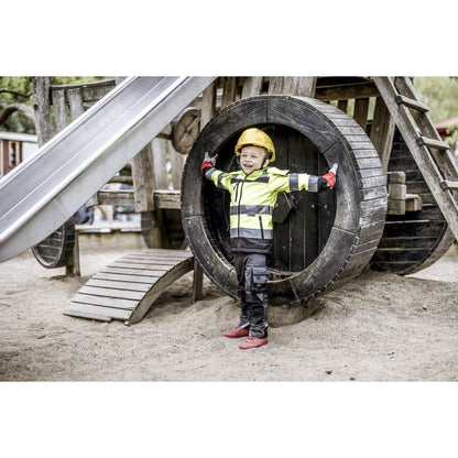 NITRAS MOTION TEX KIDS, näkyvä softshell-takki, neonkeltainen/musta