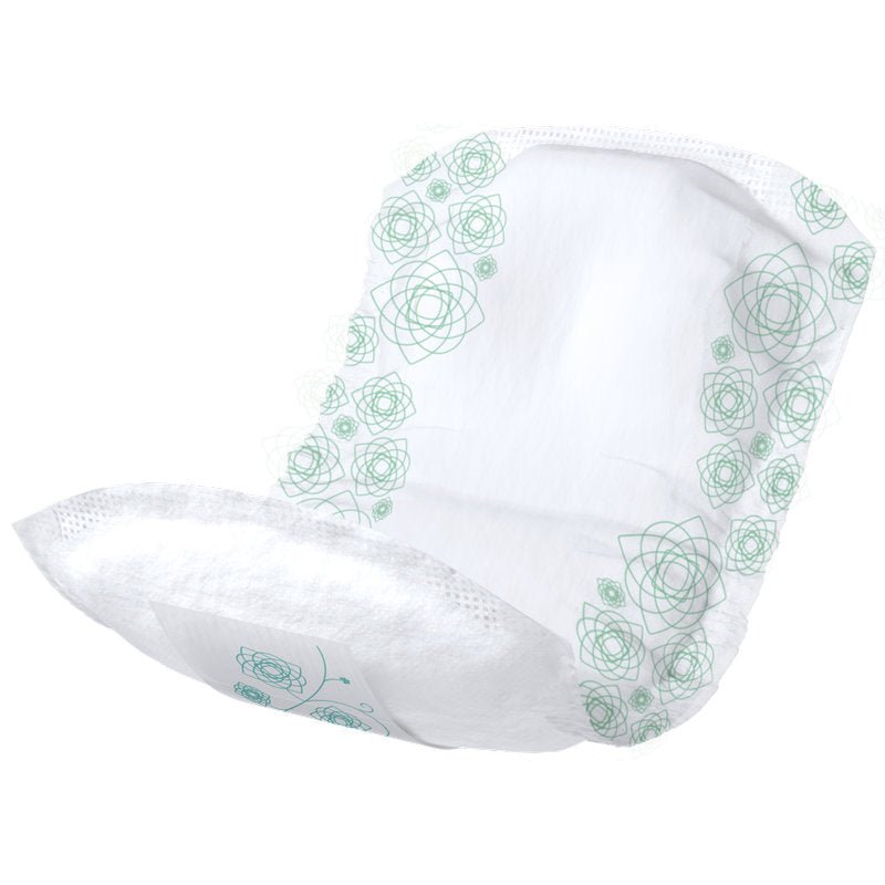 ABENA Light Extra 3, Premium | Pakkaus (10 kappaletta) Abena Re-Seller GmbH:ltä on kertakäyttöinen side, jossa on valkoinen pinta ja vaaleanvihreät geometriset kuviot, jotka on suunniteltu päivittäiseen mukavuuteen ja turvalliseen suojaan.