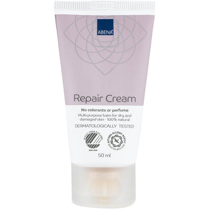 Abena Re-Seller GmbH Repair Creme, 100% lanoliini, 50 ml, hajustamaton ja dermatologisesti testattu, ihanteellinen kuivalle iholle. Ei väriaineita tai hajusteita (laatikko, jossa 6 pakkausta).