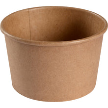 Eine Schale, 240 ml, ø 9,7 cm von Abena Re-Seller GmbH ist in braunem Kraft/PE auf weißem Hintergrund abgebildet. Die Tasse hat eine glatte Oberfläche und einen gerollten Rand. Die Packung enthält 50 Stück.