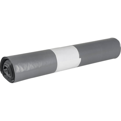 Harmaa rulla Abena Re-Seller GmbH -roskapusseja Sækko Boy 120:lle, 55 my LDPE kierrätetty, on varustettu valkoisella etiketillä ja tarjoaa ympäristöystävällisen ratkaisun jätteiden käsittelyyn.