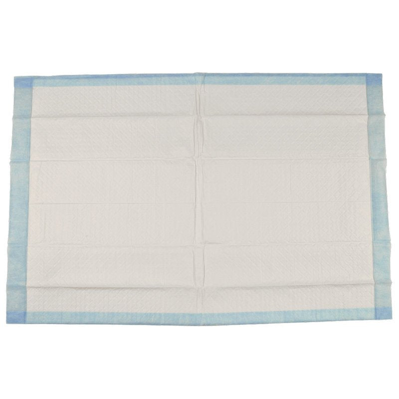 Abena Re-Seller GmbH:n suorakaiteen muotoinen kertakäyttöinen alusta 60x90 cm, ABENA Tissue, 8-kerroksinen, valkoisella imuytimellä ja sinisillä reunoilla, tarjoaa lisääntynyttä suojaa ja mukavuutta. Pakkaus: 25 kappaletta.
