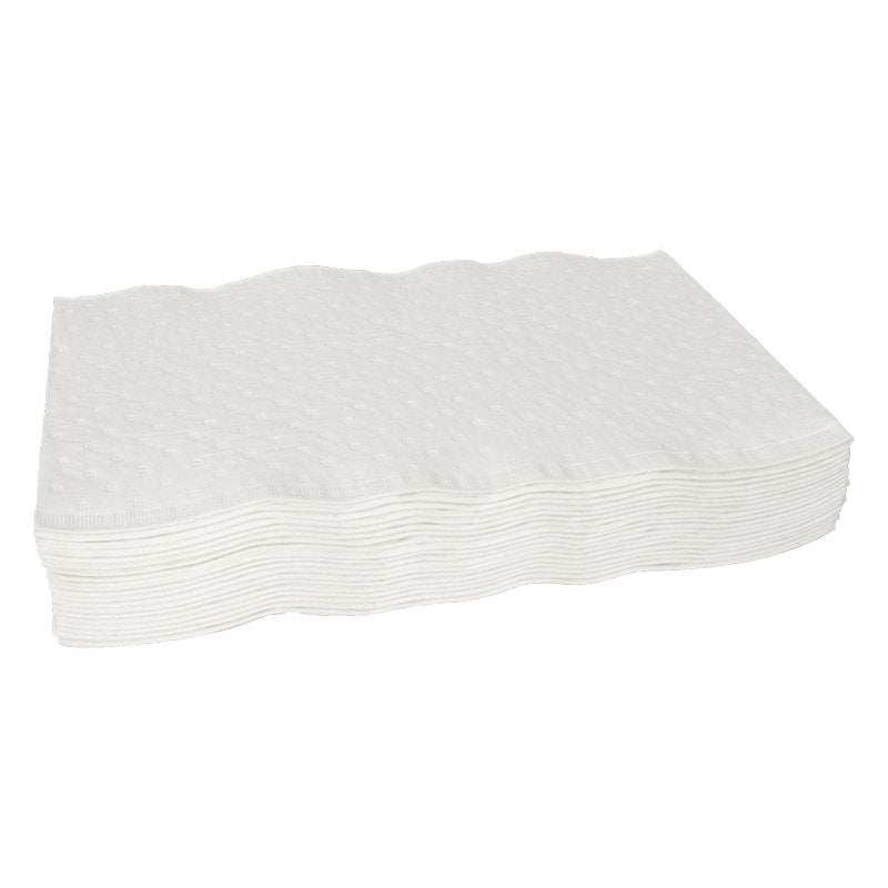 Pino Abena Re-Seller GmbH:n kertakäyttöisiä pesulappuja, 3-kerroksista paperia, 19x19 cm, valkoinen (laatikko, jossa 1800 pakkausta), siististi järjestetty yksinkertaista valkoista taustaa vasten.
