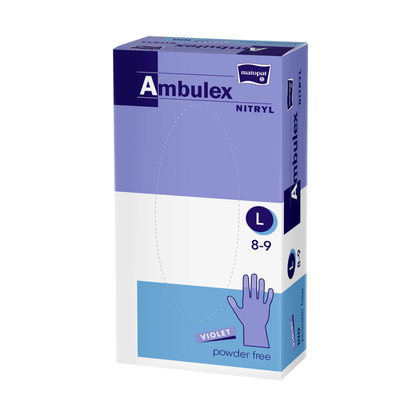 Ambulex nitriilikäsineet violetti puuteriamaton