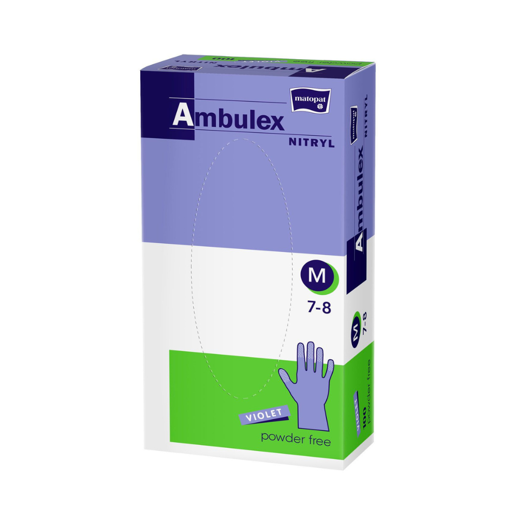 Ambulex nitriilikäsineet violetti puuteriamaton