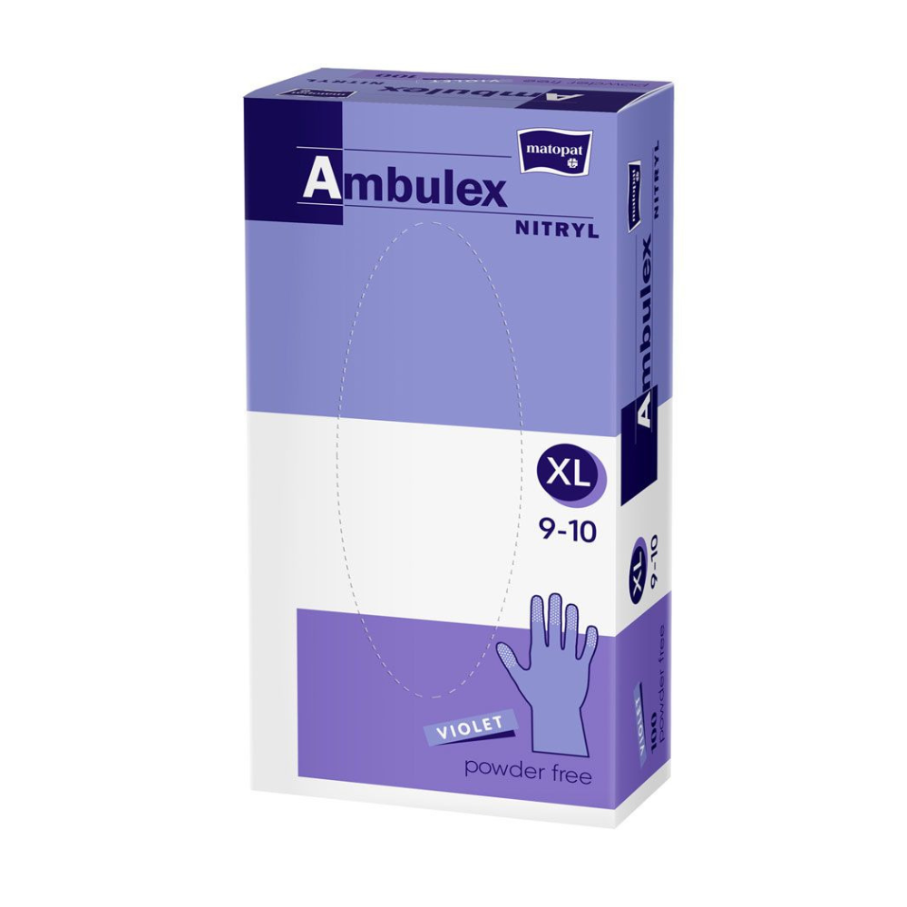 Ambulex nitriilikäsineet violetti puuteriamaton