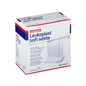 6 cm x 5 m kokoinen laatikko BSN Leukoplast® soft white -haavalaastaria BSN Medical GmbH:ltä on suunniteltu ammattikäyttöön. Pakkaus on varustettu punaisilla ja sinisillä aksenteilla ja sisältää tuotetietoja useilla kielillä, mikä vahvistaa laastarin maineen luotettavana laastarina kaikkiin tarpeisiisi.