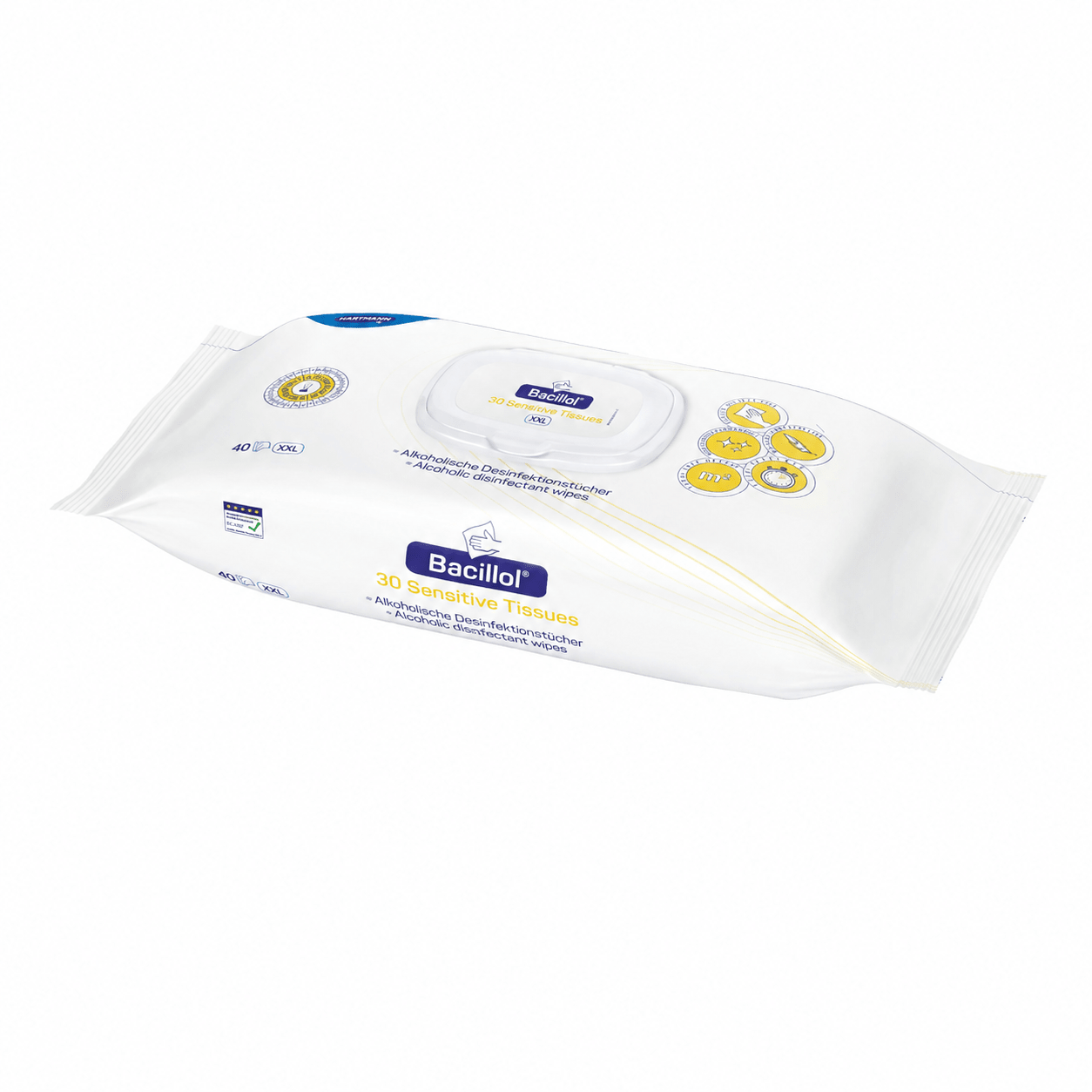 Hartmann Bacillol 30 Sensitive Tissues -desinfiointipyyhkeet | Pakkaus (40 kpl)