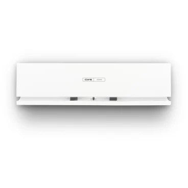 CWS:n Air Bar -hajustimen etupaneeli erottuu minimalistisella, suorakulmaisella valkoisella muotoilullaan ja on kuvattu eristettynä yksinkertaisella valkoisella taustalla. Modernia ilmettä täydentää ohut näyttöpaneeli, joka on helppo kiinnittää seinään.