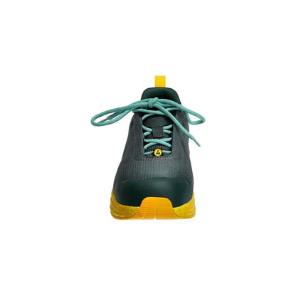 Turvakengät S1PS, nauhat turvakengät S1PS, metsänvihreä/auringonkeltainen