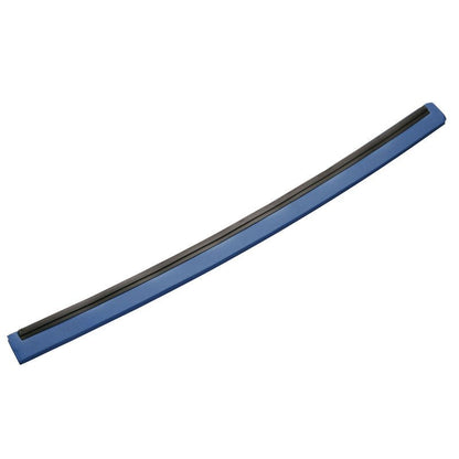 VARAOSA-KUMIHUULI, 1-huulinen elintarvikekumi (700x20x22mm) Haug Bürsten KG:ltä on esitetty sinisenä ja mustana kaarevalla muotoilulla valkoisella taustalla.
