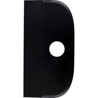 SCHABER GROß Haug Bürsten KG:ltä on musta, joustava polypropeenikaavin (230x118mm), jossa on suora reuna, kaareva reuna ja keskellä pyöreä reikä.